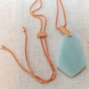 Kendra Scott Cam RoseGold Necklace In Amazontie